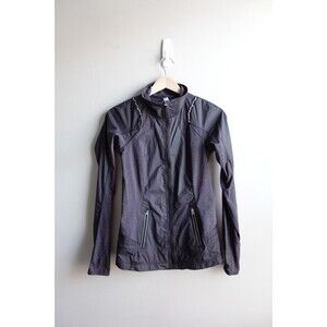 Lululemon Athletica Running Full Zip Black & Gray Jacket Size 2